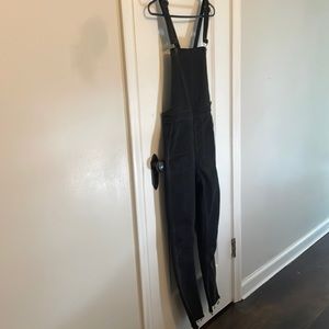 Madewell Washed Black Denim Skinny Overalls Size Med